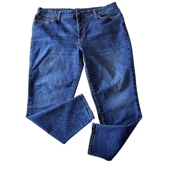 Seven7 High Rise Skinny Jeans - Size 18W - Dark Blue - Picture 1 of 9